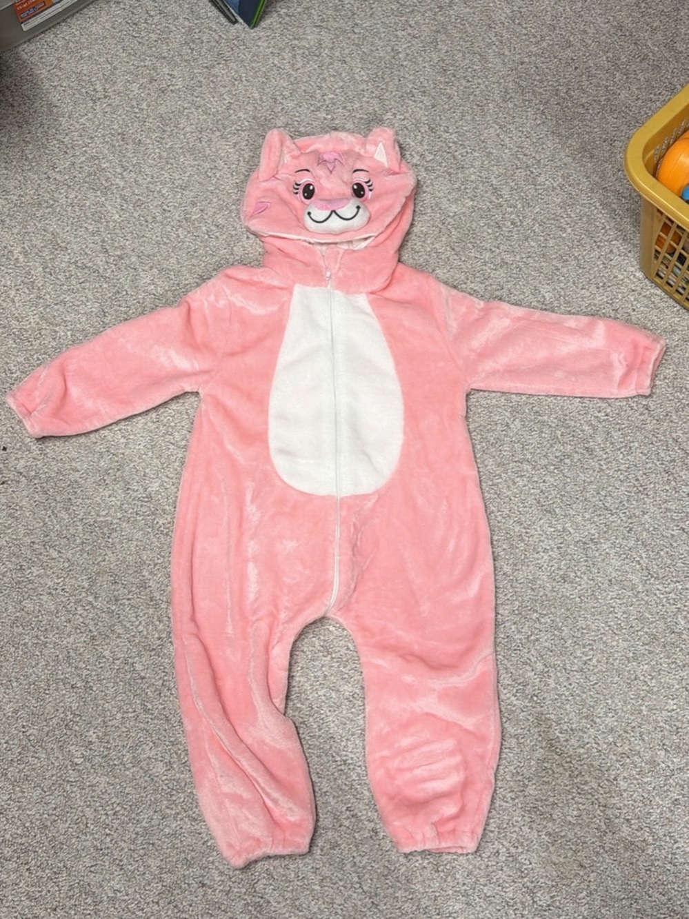 Pink Plush cat Halloween costume